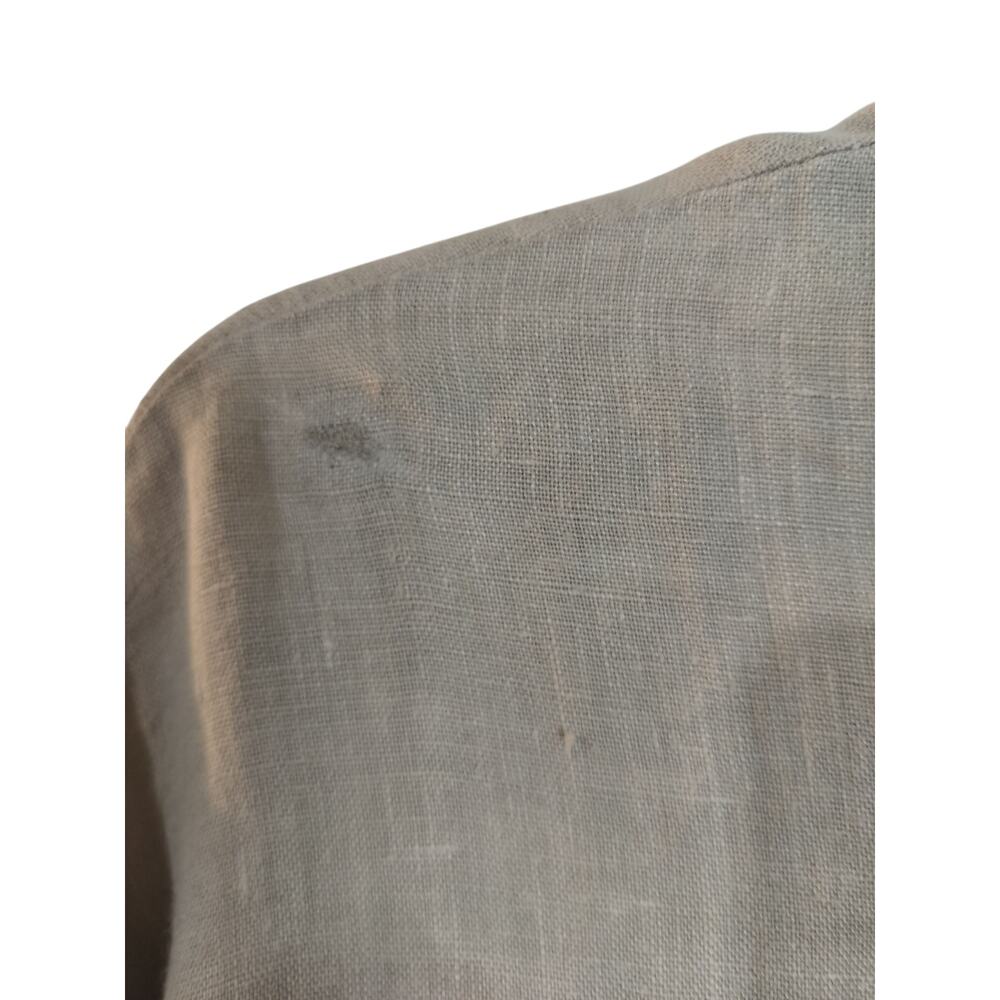 3829) Aly Wear Tan Linen Collared Button Up Lagenlook Long Sleeve Tunic Top 2X - Picture 3 of 9